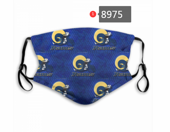 2020 NFL Los Angeles Rams #2 Dust mask with filter->nfl dust mask->Sports Accessory
